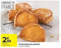 Carrefour 4 chaussons aux pommes offre