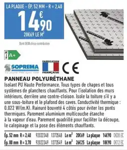 Brico Cash SOPREMA PANNEAU POLYURÉTHANE offre