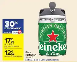 Carrefour Heineken Bière offre