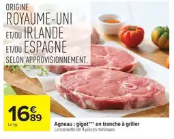 Carrefour Agneau : gigot*** en tranche à griller offre