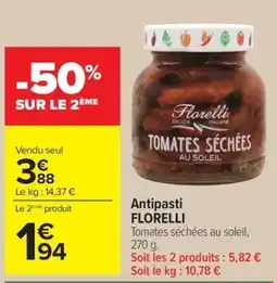 Carrefour Florelli Tomates séchées au soleil offre
