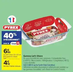 Carrefour PYREX plat à four offre