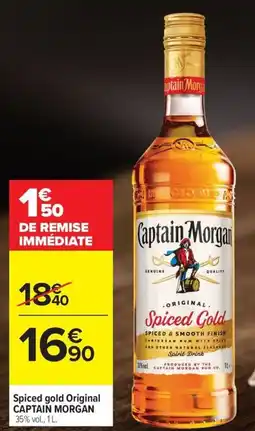 Carrefour Captain Morgan Spiced gold Original offre