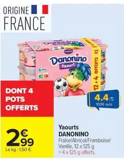 Carrefour Danonino Yaourt offre