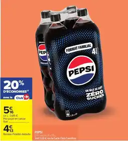 Carrefour PEPSI Zéro sucres offre