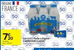 Carrefour Carrefour Classic Lait offre