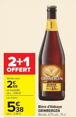 Carrefour GRIMBERGEN Bière d'Abbaye offre