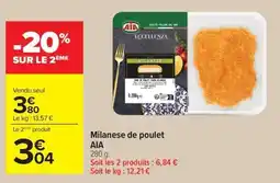 Carrefour AIA Milanese de poulet offre