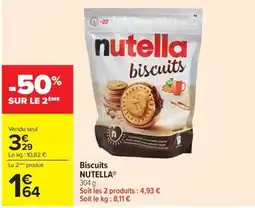 Carrefour Nutella biscuits offre