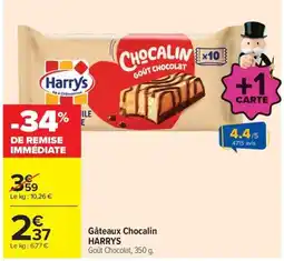 Carrefour HARRYS Gâteaux Chocalin offre