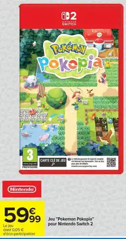 Carrefour Nintendo Pokemon Pokopia offre