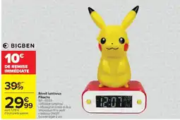 Carrefour BIGBEN Réveil lumineux Pikachu offre