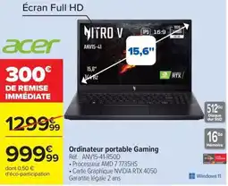 Carrefour Acer Ordinateur portable Gaming offre