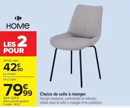Carrefour HOME Chaise de salle à manger offre