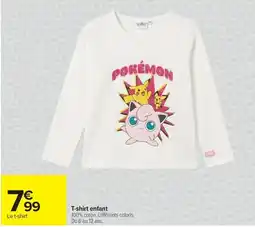 Carrefour Pokémon T-shirt enfant offre