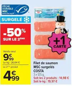 Carrefour COSTA Filet de saumon offre