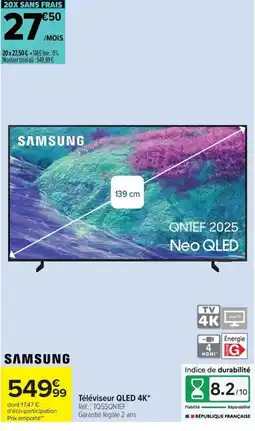Carrefour SAMSUNG Téléviseur QLED 4K offre