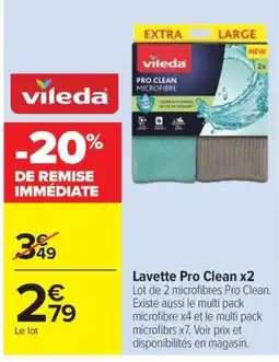 Carrefour vileda Lavette Pro Clean offre