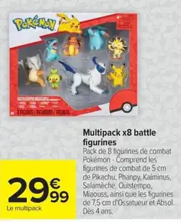 Carrefour Pokémon Multipack x8 battle figurines offre