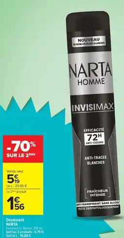 Carrefour Narta deodorant offre