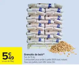 Carrefour Granulés de bois offre