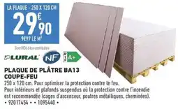 Brico Cash PLURAL PLAQUE DE PLÂTRE BA13 offre