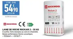 Brico Cash ROCKWOOL Laine de roche Rockair 2 offre