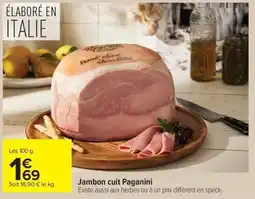 Carrefour Paganini Jambon cuit offre