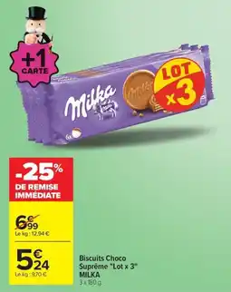 Carrefour MILKA Biscuits Choco Suprême offre