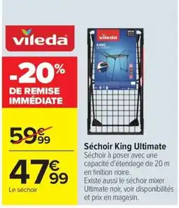 Carrefour vileda Séchoir King Ultimate offre