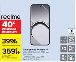 Carrefour realme Smartphone Realme 16 offre