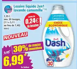 Norma Dash lessive liquide 2 en 1 lavande camomille**(1) offre