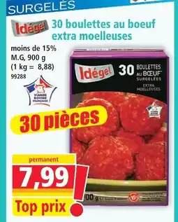 Norma Idégel 30 boulettes au boeuf extra moelleuses offre