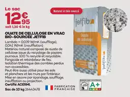 Gedimat Jetfib ouate de cellulose en vrac bio-sourcée offre