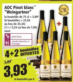 Norma Weingartner aoc pinot blanc offre