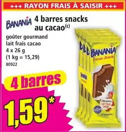 Norma Banania 4 barres snacks au cacao offre