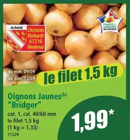 Norma Oignons jaunes bridger offre