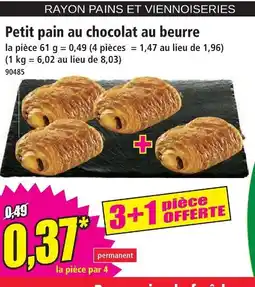 Norma Petit pain au chocolat au beurre offre