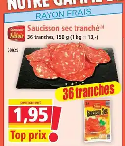 Norma Compagnier du saloir saucisson sec tranché offre