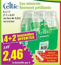Norma Celtic eau minérale finement pétillante offre