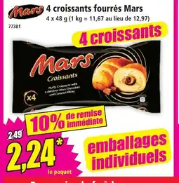 Norma Mars 4 croissants fourrés offre