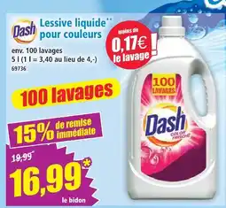 Norma Dash lessive liquide pour couleurs offre
