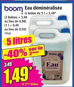 Norma Boom eau déminéralisée offre