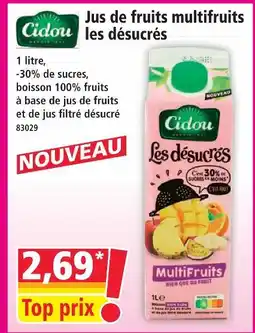 Norma Cidou jus de fruits multifruits les désucrés offre