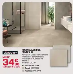 Gedimat Carrelage sol civico 38 offre