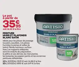 Gedimat Artisio peinture murs et plafonds blanc satin offre
