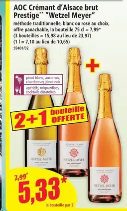 Norma Aoc crémant d'alsace brut prestige wetzel meyer offre