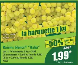 Norma Raisins blancs italia offre
