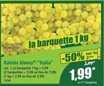 Norma Raisins blancs italia offre