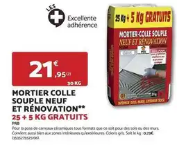 Bricomarché Facile - mortier colle souple neuf et rénovation offre